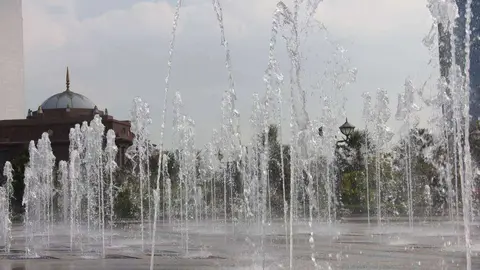 Imagen de los jardines del hotel Emirates Palace de Abu Dhabi.