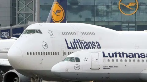 Aviones de la aerolínea alemana Lufthansa. (Fuente externa)