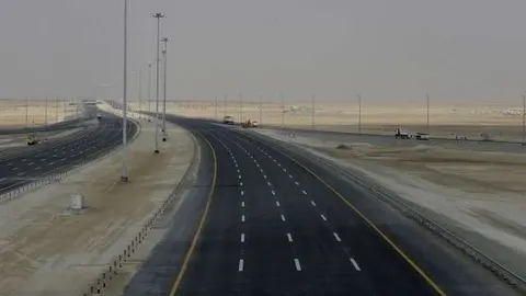 Una imagen de las obras de la nueva autopista, ampliación de la E311.
