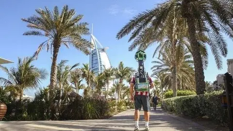 Uno de los cámaras de Google durante la captación de las imágenes. (Google)