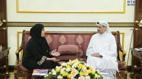 El gobernante de Fujairah y la ministra de Estado para la Tolerancia.