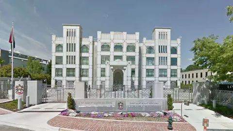 Una imagen de Google de la Embajada de EAU en Washington.