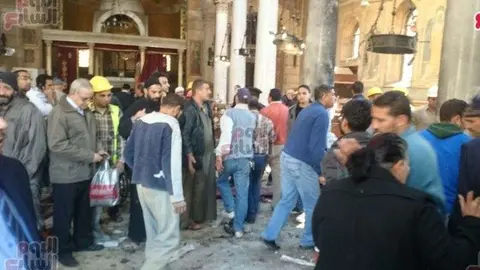 Una imagen de Twitter de la explosión en El Cairo.