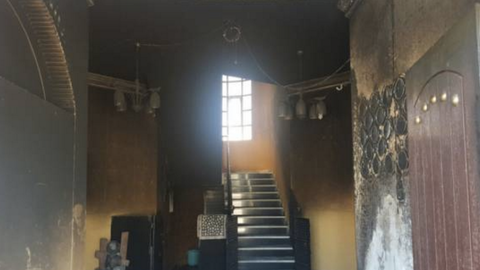 Imagen de la vivienda familiar después del incidente. (Rak Police)