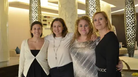 De izquierda a derecha, Layla, Toya, Virginia y Esperanza, el nuevo comité del grupo. (Cedida)
