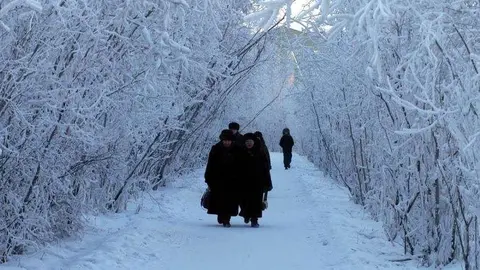 Ciudadanos en Siberia.