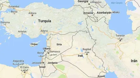 Mapa de Google de Turquía.