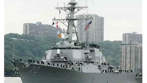 El navío USS Mahan, buque de guerra estadounidense.