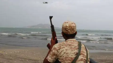 Un soldado yemení en Adén.