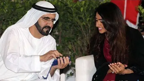 El gobernador de Dubai junto a su hija la jequesa Maryam.