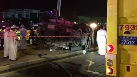 Accidente de tráfico en Dubai.