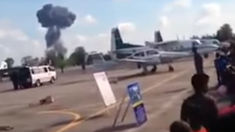 Un fotograma del vídeo del accidente aéreo de Tailandia.