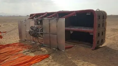 Imagen del globo siniestrado en Sharjah.