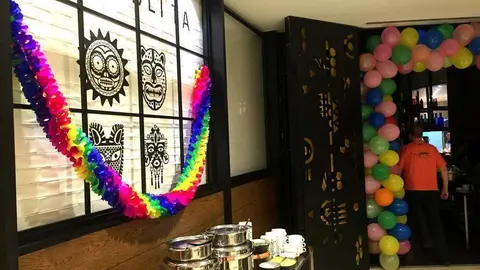 Portada del restaurante La Tablita durante una fiesta. (E.C.)