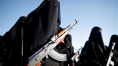 Mujeres rebeldes hutíes en Yemen.
