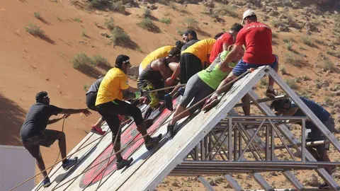 Un momento de la dura prueba desarrollada en Mleiha. (EL CORREO)