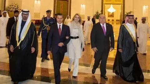 Peña Nieto durante su visita a Abu Dhabi. 