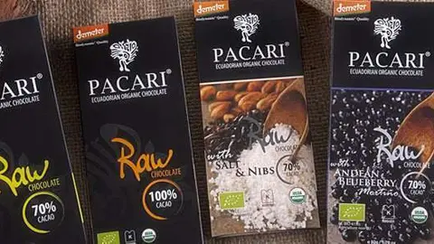 Presentaciones del chocolate ecuatoriano Pacari.