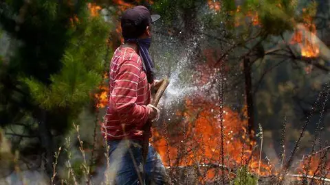 El fuego asola el sur de Chile.