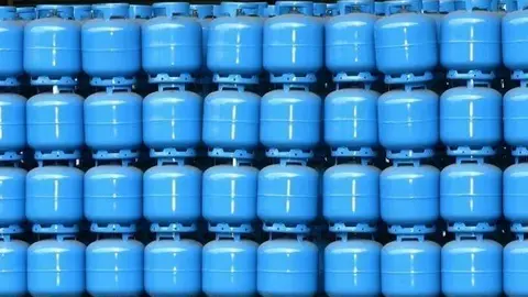 Bombonas de gas licuado.