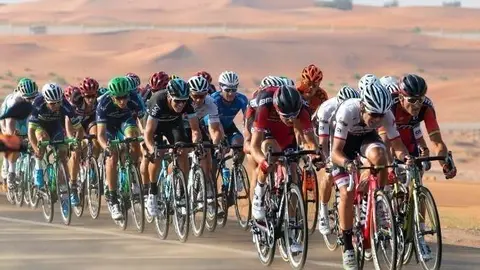 Abu Dhabi Tour en la etapa de Al Ain. (abudhabitour)