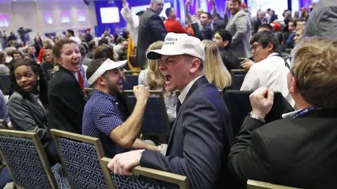 Partidarios de Trump durante la conferencia de los conservadores en Washington