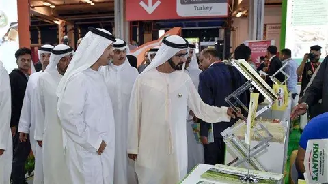 El jeque Mohammed durante su visita a Gulfood 2017.