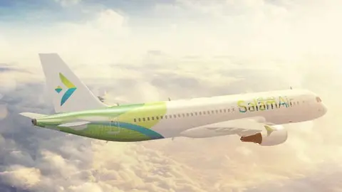 Un avión de la aerolínea de bajo coste omaní Salam Air.
