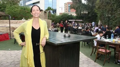 Cristina Sanz-Pastor, durante un evento celebrado en el restaurante Seville's de Dubai. (EL CORREO)