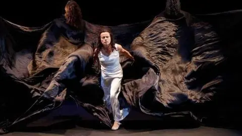 Soledad Barrio, durante una puesta en escena. 