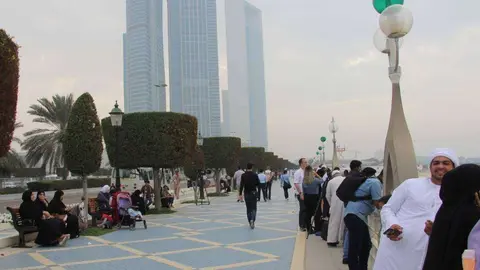 Perspectiva de la Corniche en la capital de EAU. (EL CORREO)