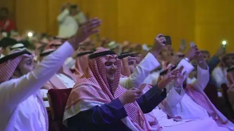Una imagen del público asistente al concierto en Riad.