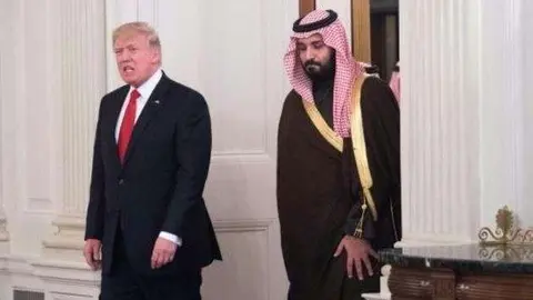 El presidente de EEUU junto al príncipe heredero de Arabia Saudita.