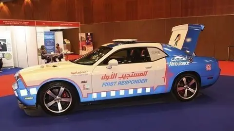 Uno de los nuevos vehículos de Ambulancias de Dubai.