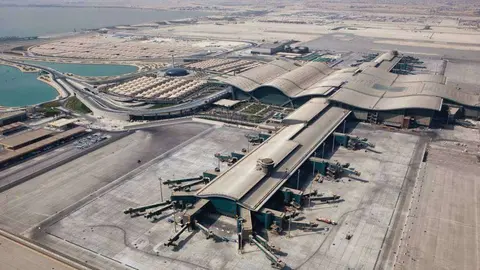 Imagen aérea del Aeropuerto Internacional Hamad de Doha. (Pinterest)
