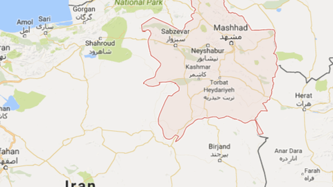 Ubicación en el mapa de la provincia de Jorasán Razavi. 