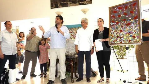 Un momento del acto solidario en la Embajada de Perú en Arabia Saudita.