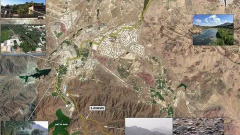 Plano de la primera fase del proyecto 'Senderismo Hatta'. (Dubai Media Office)