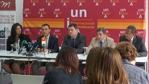 Rueda de prensa de presentación del XXII Encuentro Iberoamericano de Autoridades Locales. (Cedida)