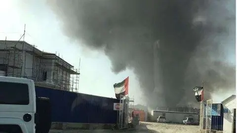 El humo era visible desde diversas zonas de Dubai.