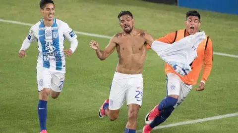 El Pachuca mexicano celebra el triunfo.