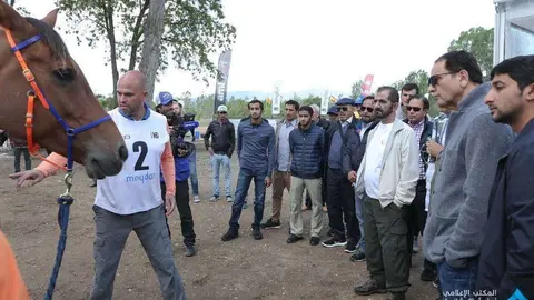 En la imagen de @DXBMediaOffice, el jeque Mohammed durante su visita a España.