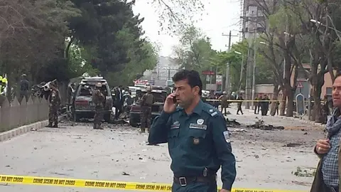 Una imagen de Twitter del lugar donde se ha producido el atentado.