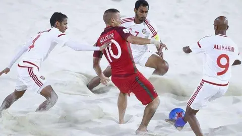 Un momento del encuentro entre Portugal y EAU en Bahamas.
