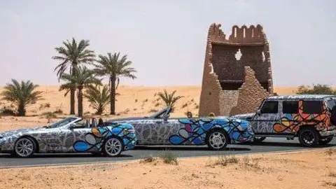 Los coches de lujo del equipo de EAU.