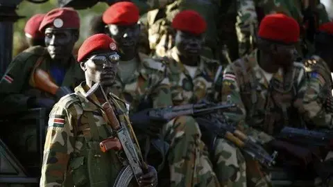 Soldados de la tropas de Sudán.
