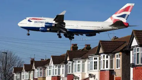 Un avión de British Airways en el Reino Unido.
