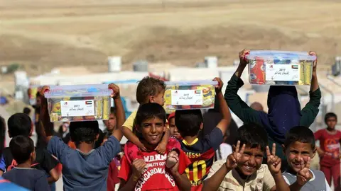 La Fundación Khalifa bin Zayed al Nahyan ha distribuido alimentos a 60.000 personas en el Kurdistán irquí. (WAM)