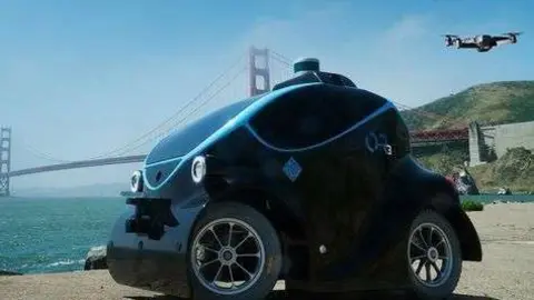 Un vehículo autónomo.