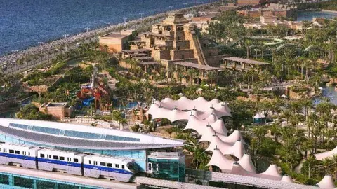 El parque acuático Aquaventure en el hotel Atlantis de Dubai.